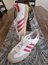 ADIDAS ORIGINALS SAMBA OG CASUAL SNEAKERS IF6513 WHITE RED womens 8 / mens 6.5
