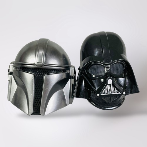 Star Wars Mandalorian and Darth Vader Half Masks Halloween Costume Adult - Picture 1 of 9