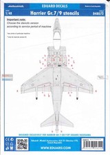 EDUD48072 1:48 Eduard Decals - Harrier Gr.7/9 Stencils