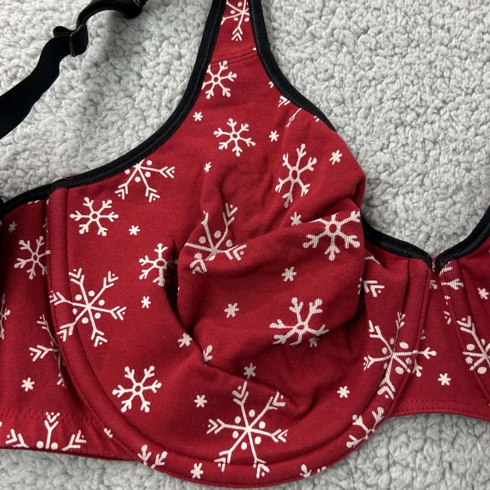 Sujetador Cacique 38DD Cobertura Completa Lane Bryant Copo de Nieve Vacaciones Navidad Sujetador Foto 2 de 4