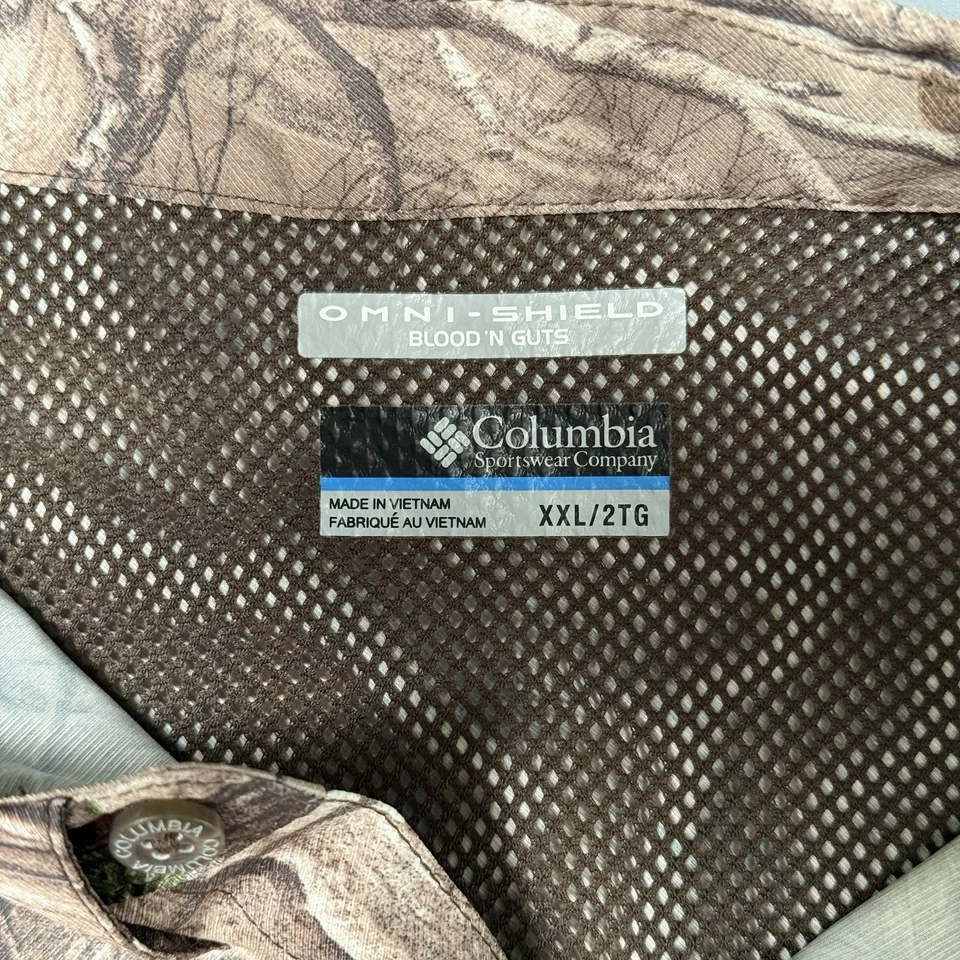 Columbia XXL 2TG Realtree PHG Blood & Guts Vented Long Sleeve Camo Shirt Hunting - Image 2 of 4