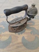 Salty Antique Gas Clothes Sad Iron Fuel Steam Pressing
