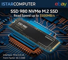 Samsung SSD 980 NVMe M.2 250GB / 500GB / 1TB – Disque SSD Interne Rapide