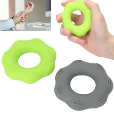2pcs Hand Grip Strengthener Silicone 40lb Green Exerciser Ring 40lb Gray Strengt