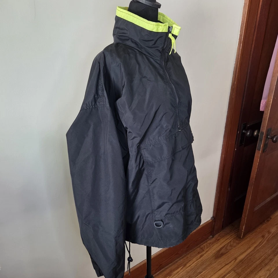 Chaqueta blanca Sierra con capucha para esquí de nieve snowboard para hombre grande negra cortavientos Foto 3 de 4