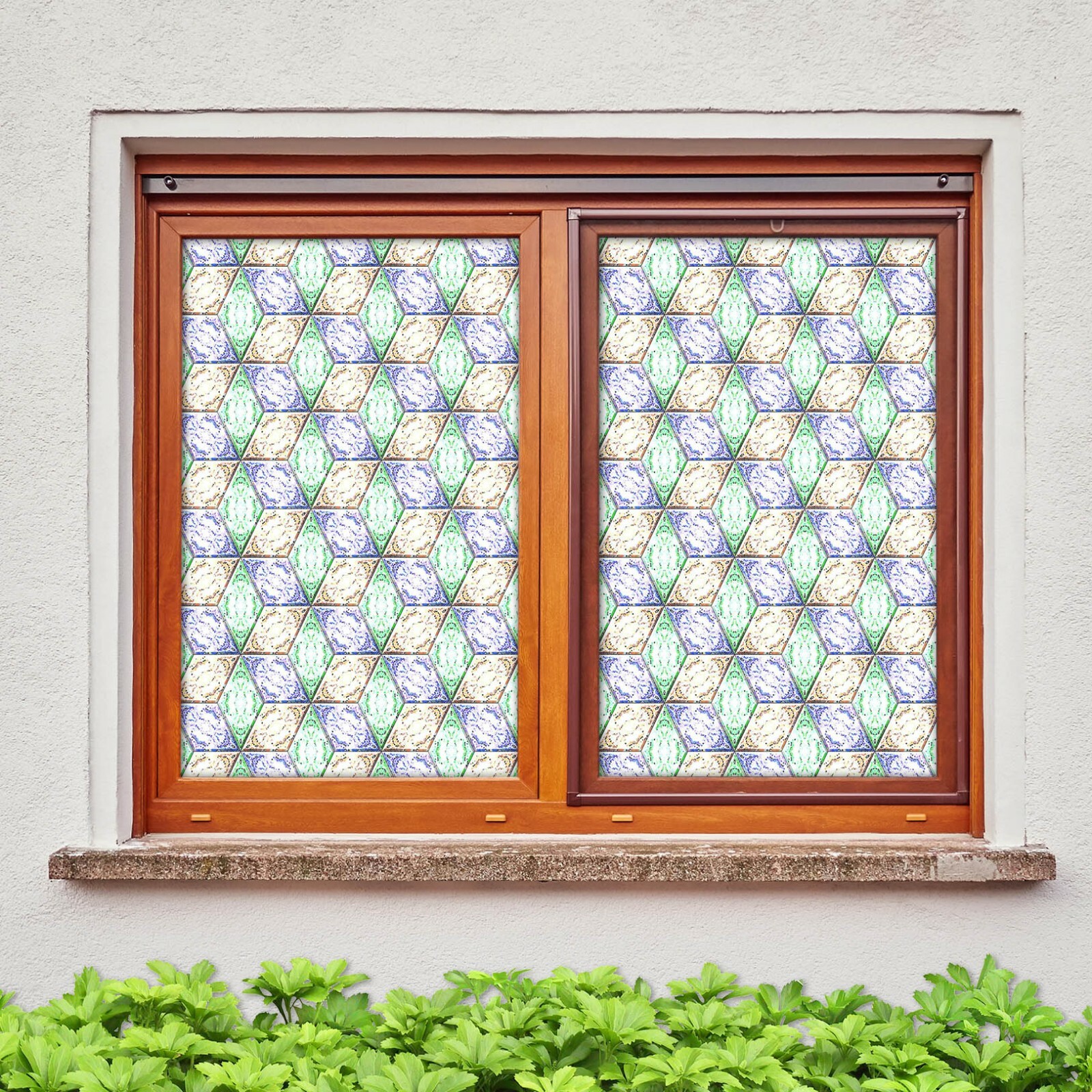 3D Purple Round A492 Window Film Print Sticker Cling Stained Glass UV Zoe