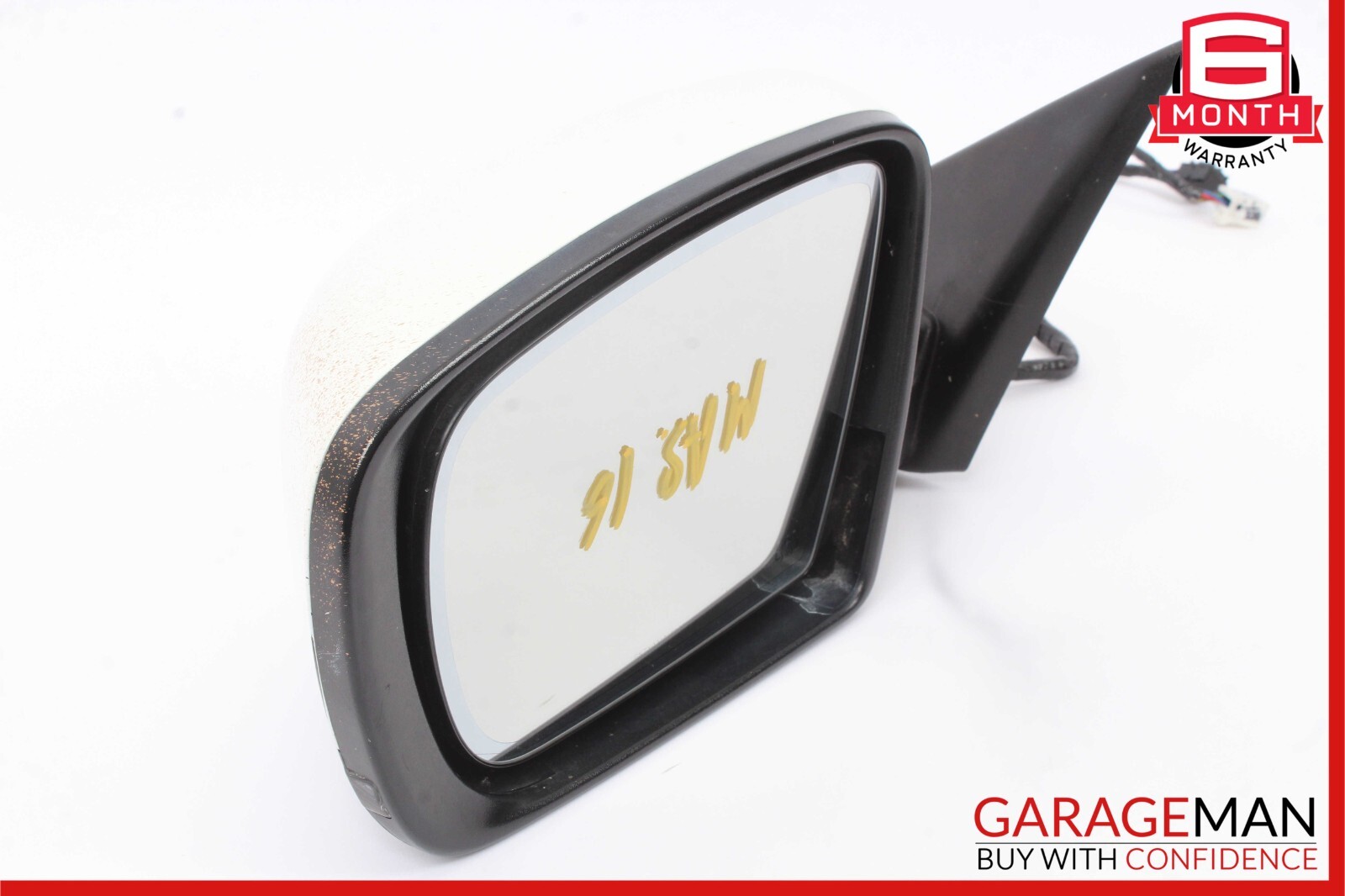 14-17 Maserati Ghibli Front Left Driver Side Mirror Door Rear View White