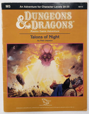 TSR M5 Talons of Night - Open - Dungeons  Dragons Module Read Description