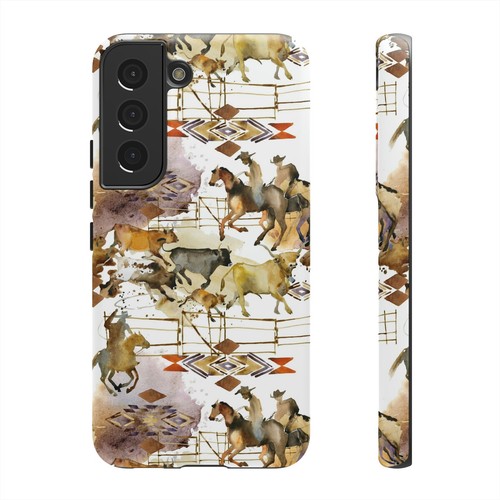 Cowboy Phone Case - Western, Wild West, Vintage Watercolor Print, Horses, Cattle - Picture 5 of 48