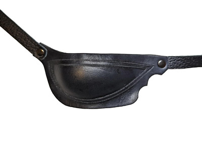 Durable Black Leather Eye Patch for Left Eye - Medical Grade Comfort