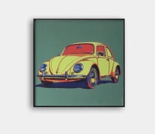 🏁 Pop Art Volkswagen Ads "Framed" Print 🚘 Andy Warhol Style | Giclée |COA V7