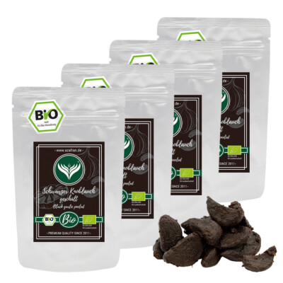 BIO Schwarzer Knoblauch, Knoblauchzehen schwarz ganz (400g)