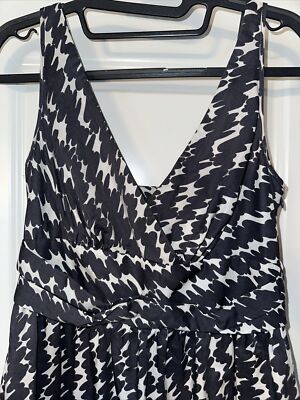 Ann Taylor Dress Women's Size 2 Blue White Multicolor Design Thin Strap  Maxi | eBay