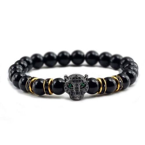 12 Style Bracelet Men Black Lava Healing Balance Beads Reiki Buddha Prayer Natur - Foto 21 di 26