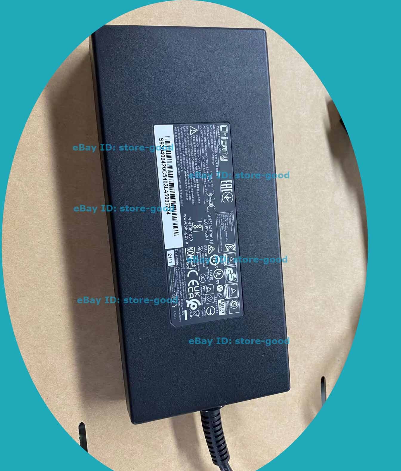Nieuw A20-240P2A Adapter - MSI A20-240P2A Laptop-oplader 20V 12A 240W