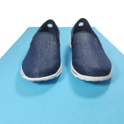 Skechers Women's Size Go Walk Goga Mat Ultra Go Slip On Blue