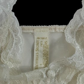 Vintage Victoria&rsquo;s Secret Gold Label Teddy Bodysuit Thong Lace High Cut Small