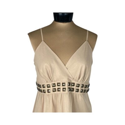 トップス pppp Express Surplice Flowy Embellished Camisole Size L Beige Style