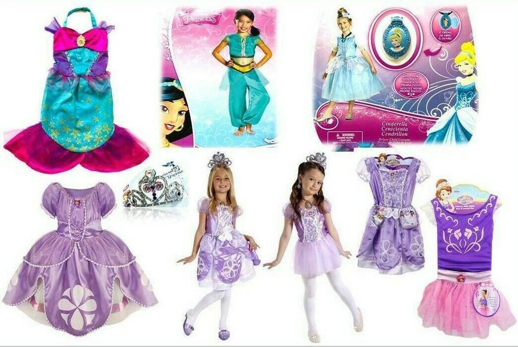 Disney Princess Cinderella Jasmine Mermaid Sofia Party Dress Halloween Costume | eBay Disney Princess Cinderella Jasmine Mermaid Sofia Party Dress Halloween Costume | eBay