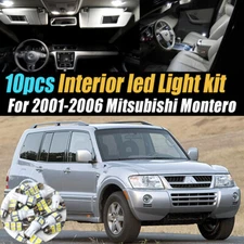 10Pc Car Interior LED White Light Bulb Kit for 2001-2006 Mitsubishi Montero
