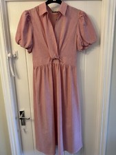 TRENDYOL LADIES RED STRIPED PUFF SLEEVE MAXI DRESS UK SIZE 12 BNWT