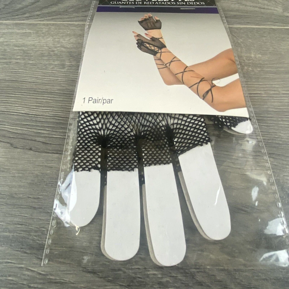 Guanteras con cordones Red Halloween Juegos con disfraces Disfraz Vestir Baile Boda Foto 3 de 4