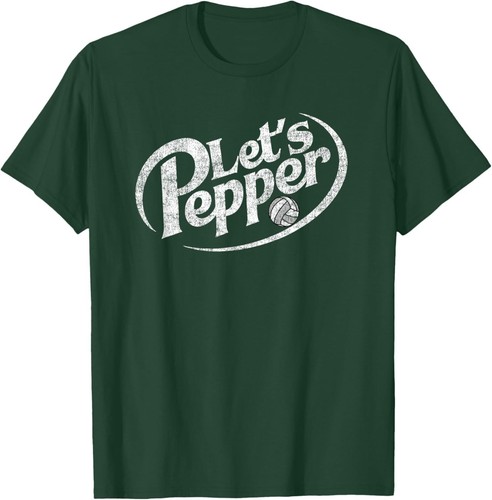 Volleyball Let's Pepper Practice Distressed Design T-Shirt - Bild 7 von 11