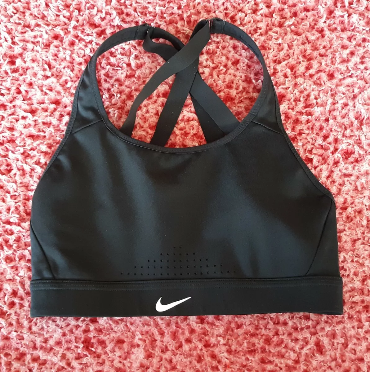 Nike Dri-FIT Women's XS Sports Bra Black Criss Cross Racerback Adjustable  Straps