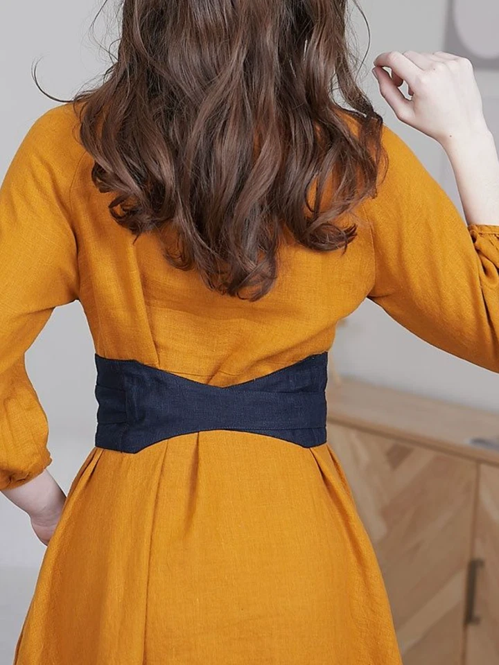 Women's Japanese Wide Belt Extra Corset Waistband Obi for Kimono Yukata Handmade - Image 3 of 4