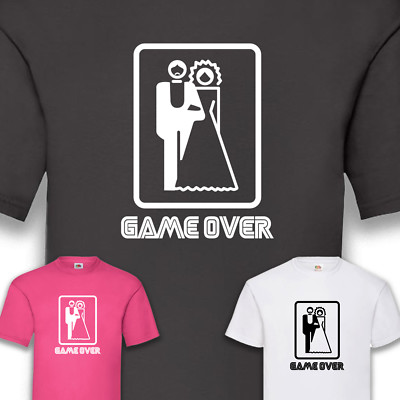 Game Over Shirt T-Shirt Funshirt JGA Junggesellenabschied Bachelor Party S-5XL