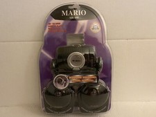 Vintage Mario MR-888 portable AM/FM stereo cassette player with speakers