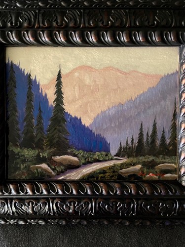 Original Framed Signed Impressionist Landscape Oil Painting Mt. San Antonio, CA - Picture 2 of 5