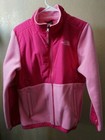 The North Face girls XL sz 18 2 tone pink fleece zip up coat w pockets — photo 2