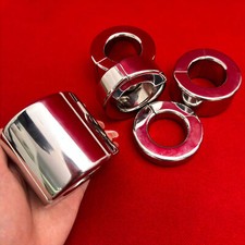 Heavy Duty Magnetic Stainless Steel Ball Stretcher Penis Ring Enhance Time Delay