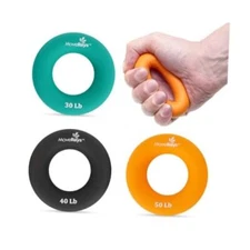 Hand Grip Strengthener, Forearm, Fingers Exerciser - Silicone Rings for TGO-3A