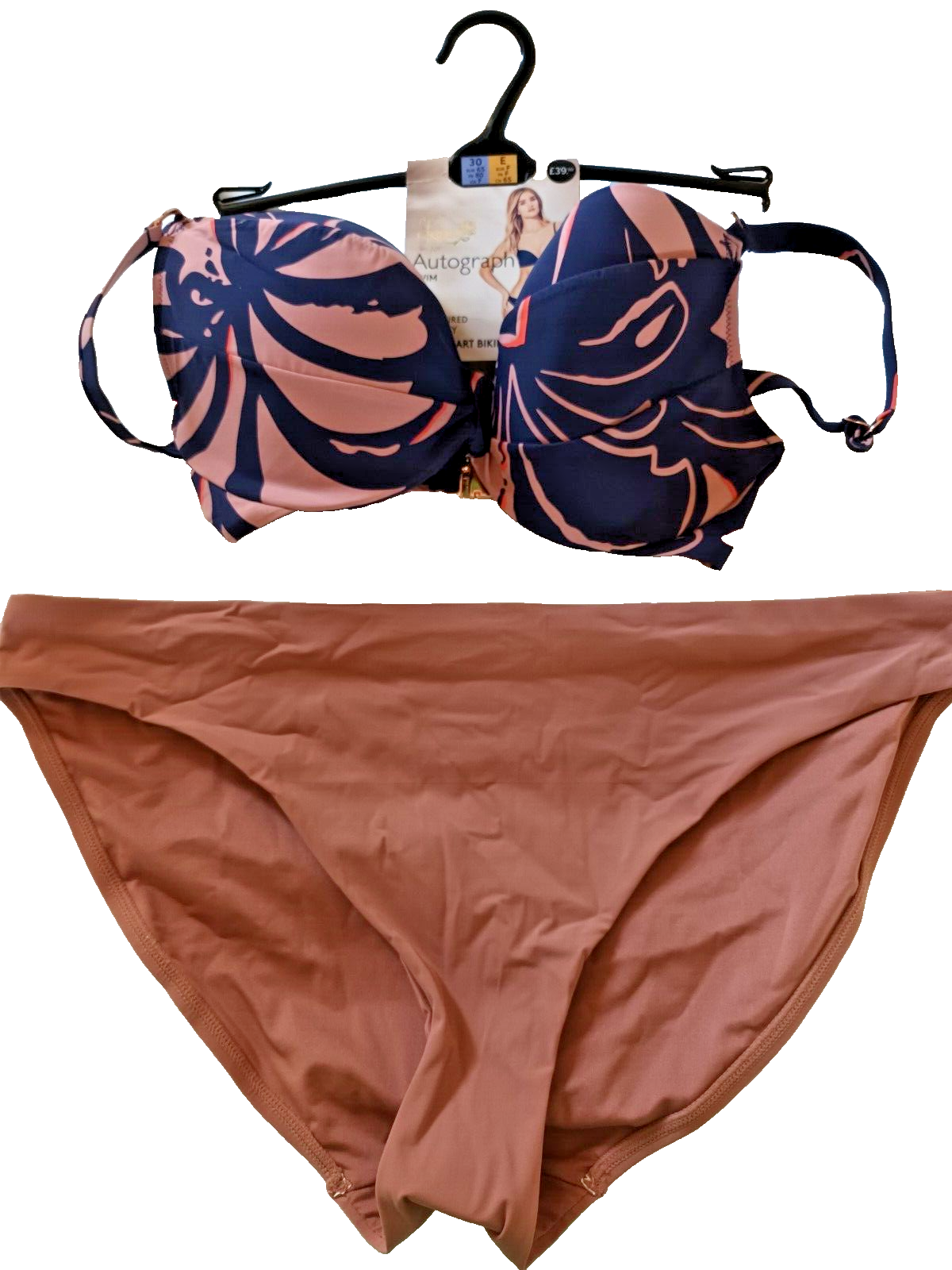 Rosie For Autograph/F&F UK 30E/18 Blue Mix U/W Balcony Sweetheart Bikini Set