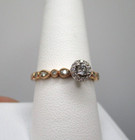 10K Rose Gold 21 Diamond Halo Engagement Ring Size 8.5 Kay Jewelers — photo 6