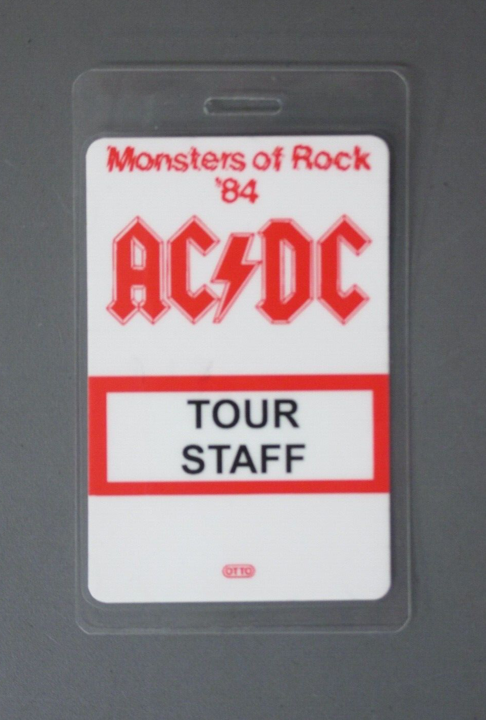 AC/DC backstage pass laminated Monsters of Rock '84 Tour Staff ! | eBay