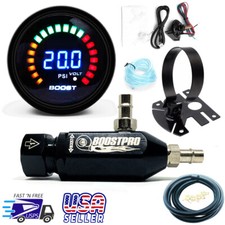 Manual Boost Controller Kit Black Turbo Mbc 0-30psi With Boost Gauge Mount
