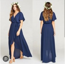 NWOT Show Me Your Mumu Sophia Wrap Dress Rich Navy Women Wrap Dress Small