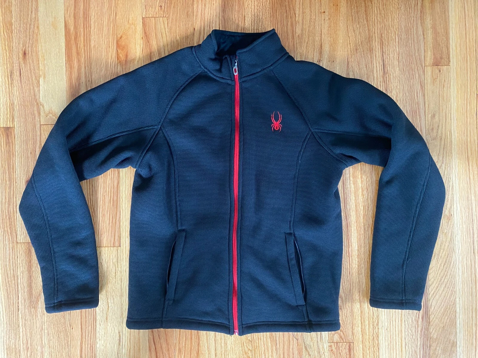 SPYDER Men's Black Full Zip Fleece Jacket ~ Size Small