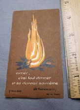 Vintage Antique St Therese Of Lisieux Quote French Catholic Holy Prayer Card A25