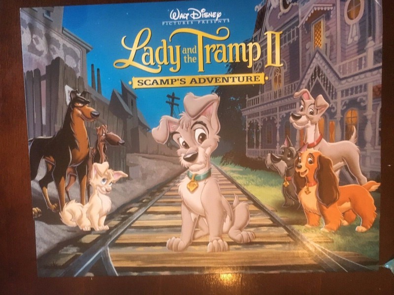 Disney Store "Lady & the Tramp II" Scamp-4-Pack DVD Lithos in Original Portfolio