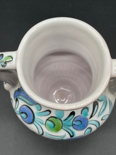 Ikaros Rhodos Griechenland kleine Keramik Vase CHIP LESEN 4,5" - Bild 9 von 11