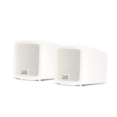 Acoustic Audio Aa321W Surround Speakers, White, Set Of 2 (849155025175)