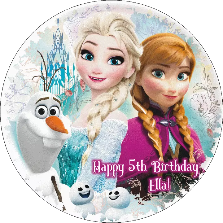 Frozen Elsa Anna Birthday Thank you card Frozen Anna Elsa Olaf