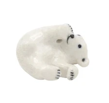 Hand-Painted Miniature Porcelain Polar Bear Cub 27260