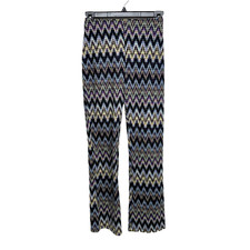 Urban Outfitters Women Abstract Multi Color Zig Zag Flare Pull On Pant Small