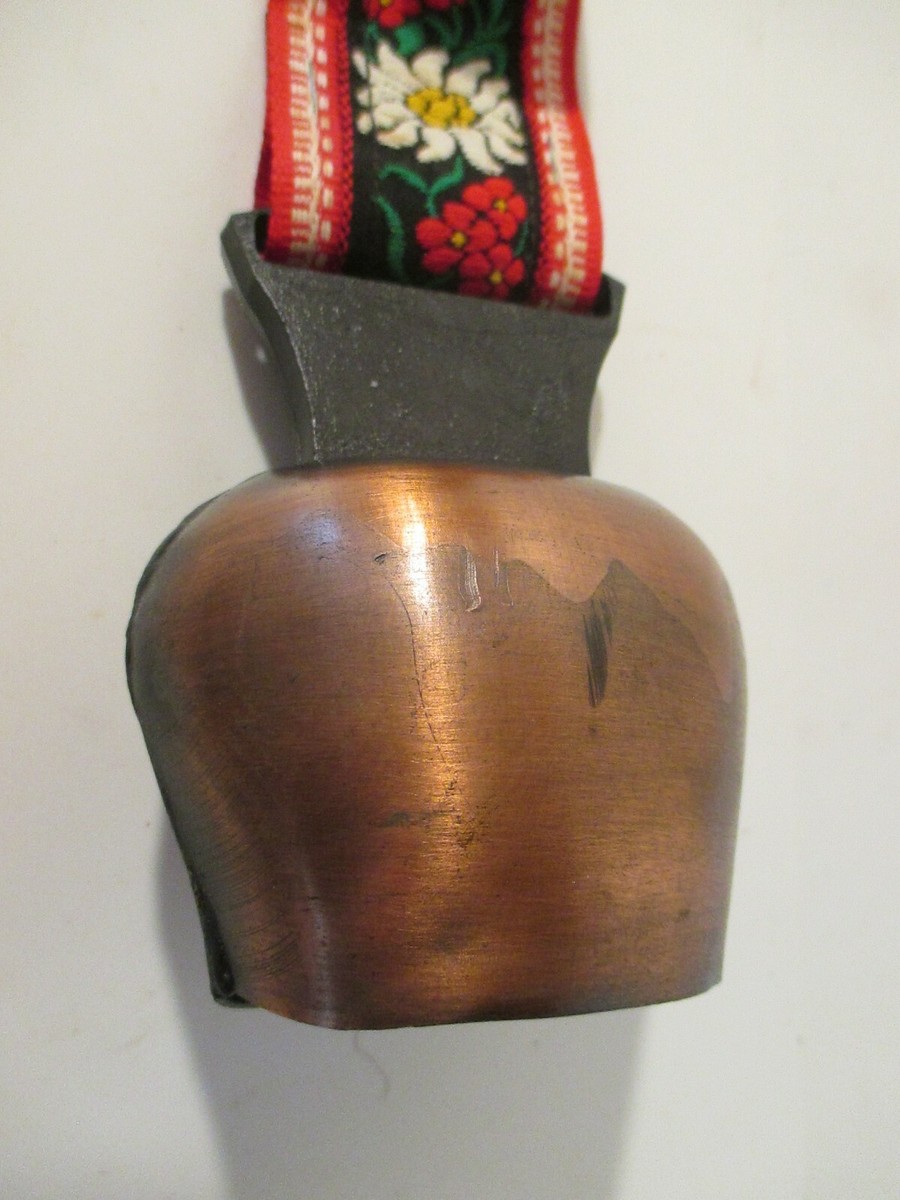 Vintage Brass Cow Bell on Embroidered Strap | eBay