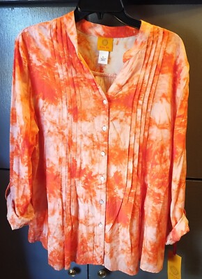 New Tie Dye Ruby Rd Blouse Large